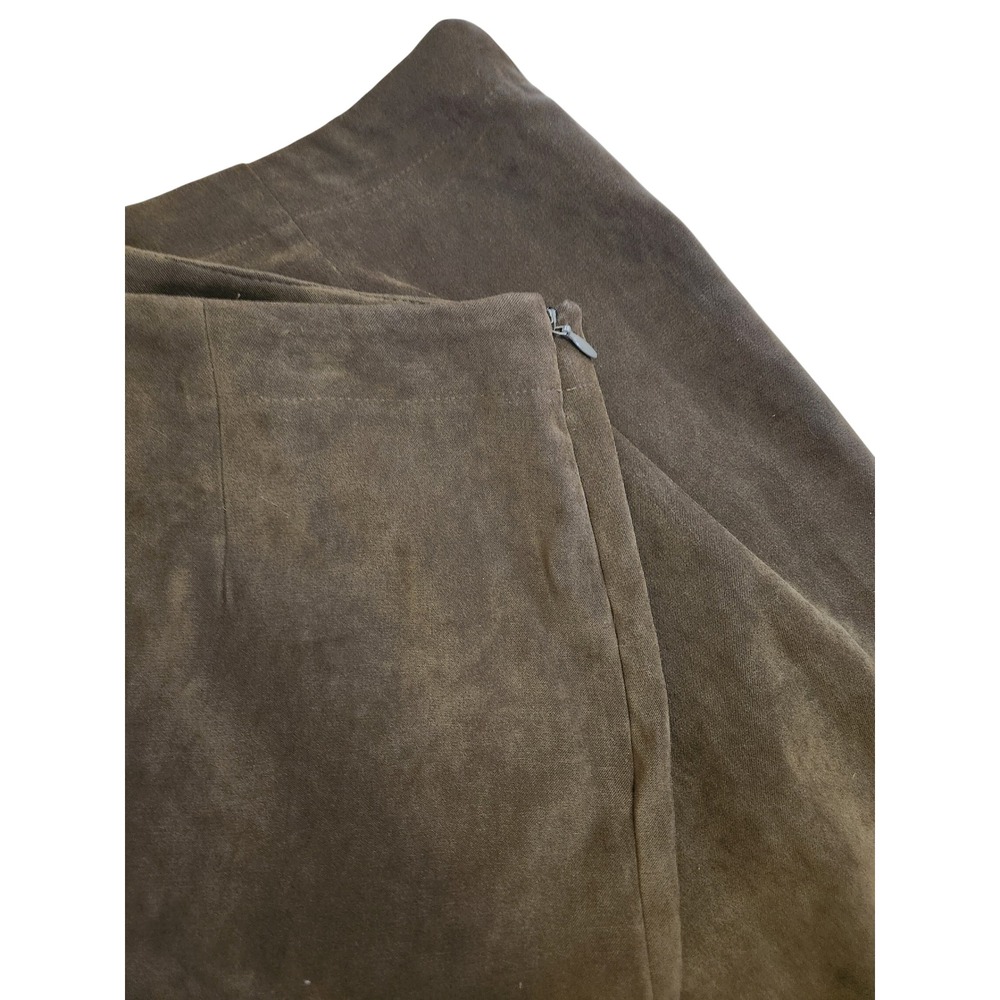 Sag Harbor Petite Olive Faux Suede Straight Leg Pants F32236 Size 12P - Picture 8 of 8
